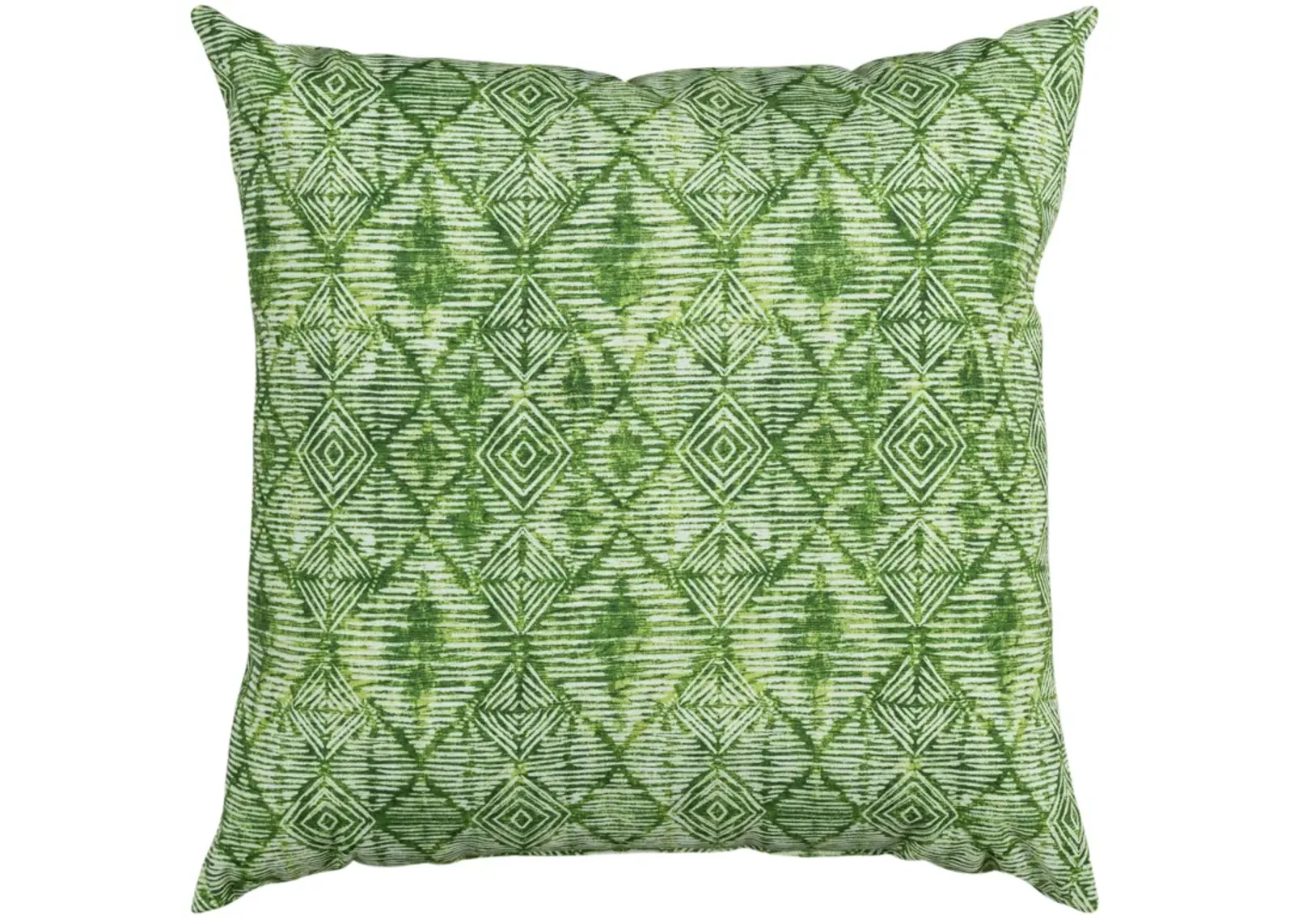 Indoor/Outdoor Batik Pattern Dark Green Pillow