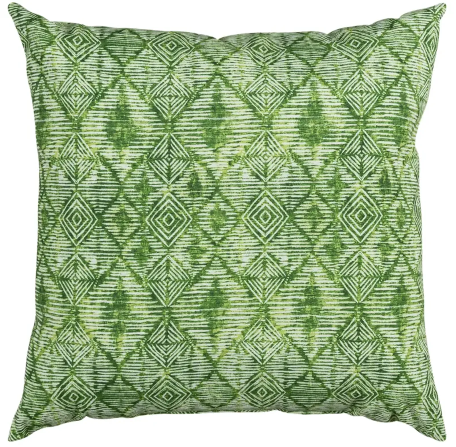 Indoor/Outdoor Batik Pattern Dark Green Pillow