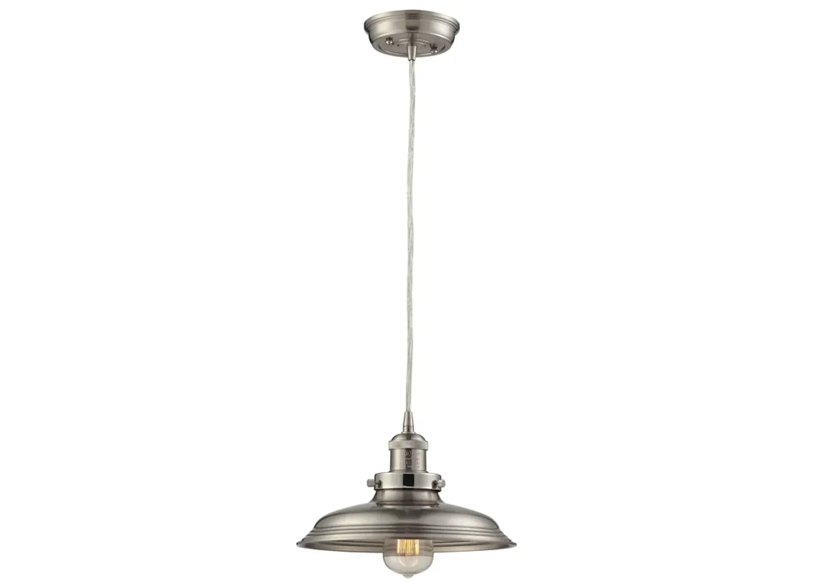 Newberry 11" Wide 1-Light Mini Pendant - Satin Nickel