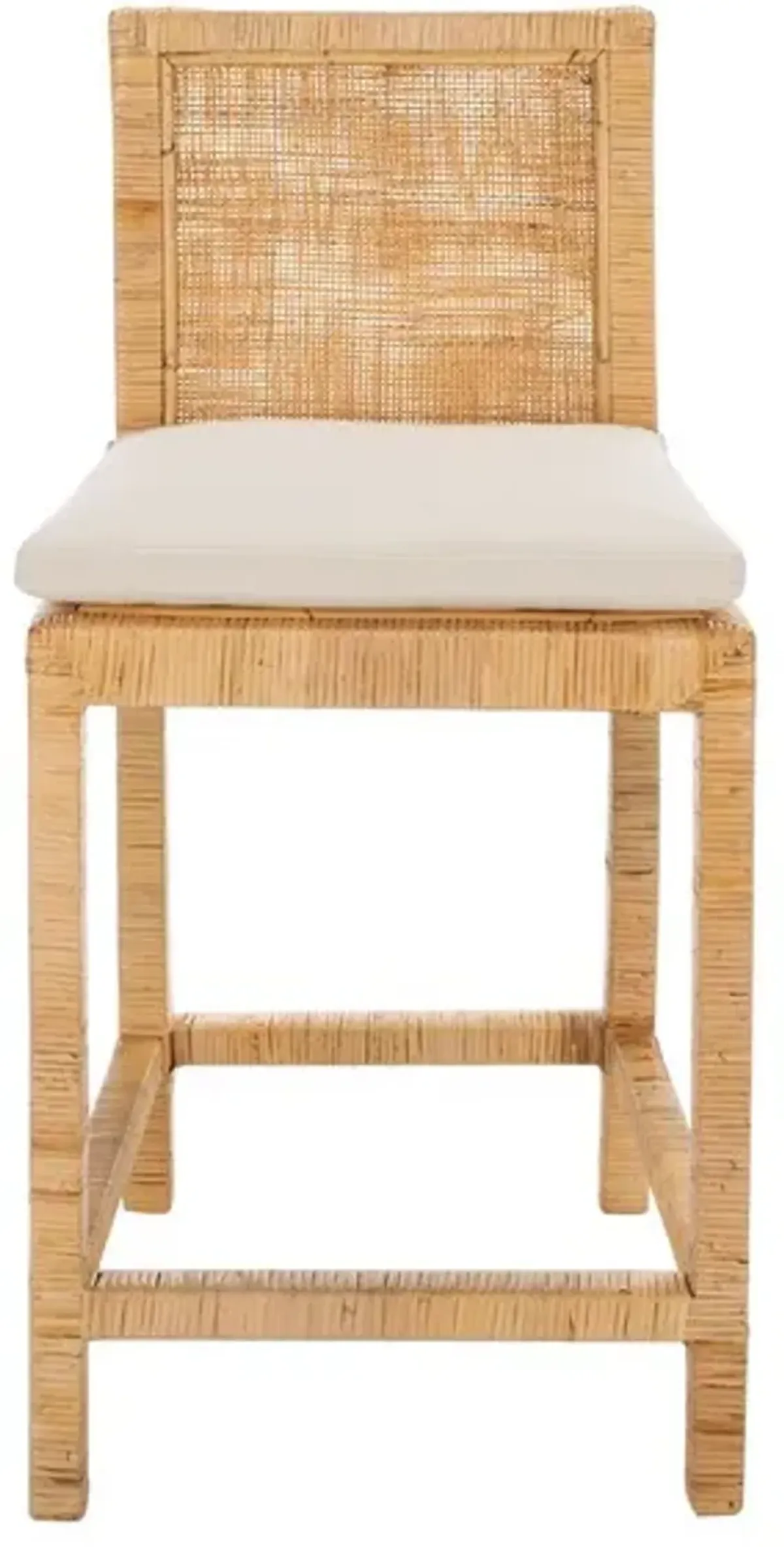 TOJO CANE COUNTER STOOL W/ CUSHION