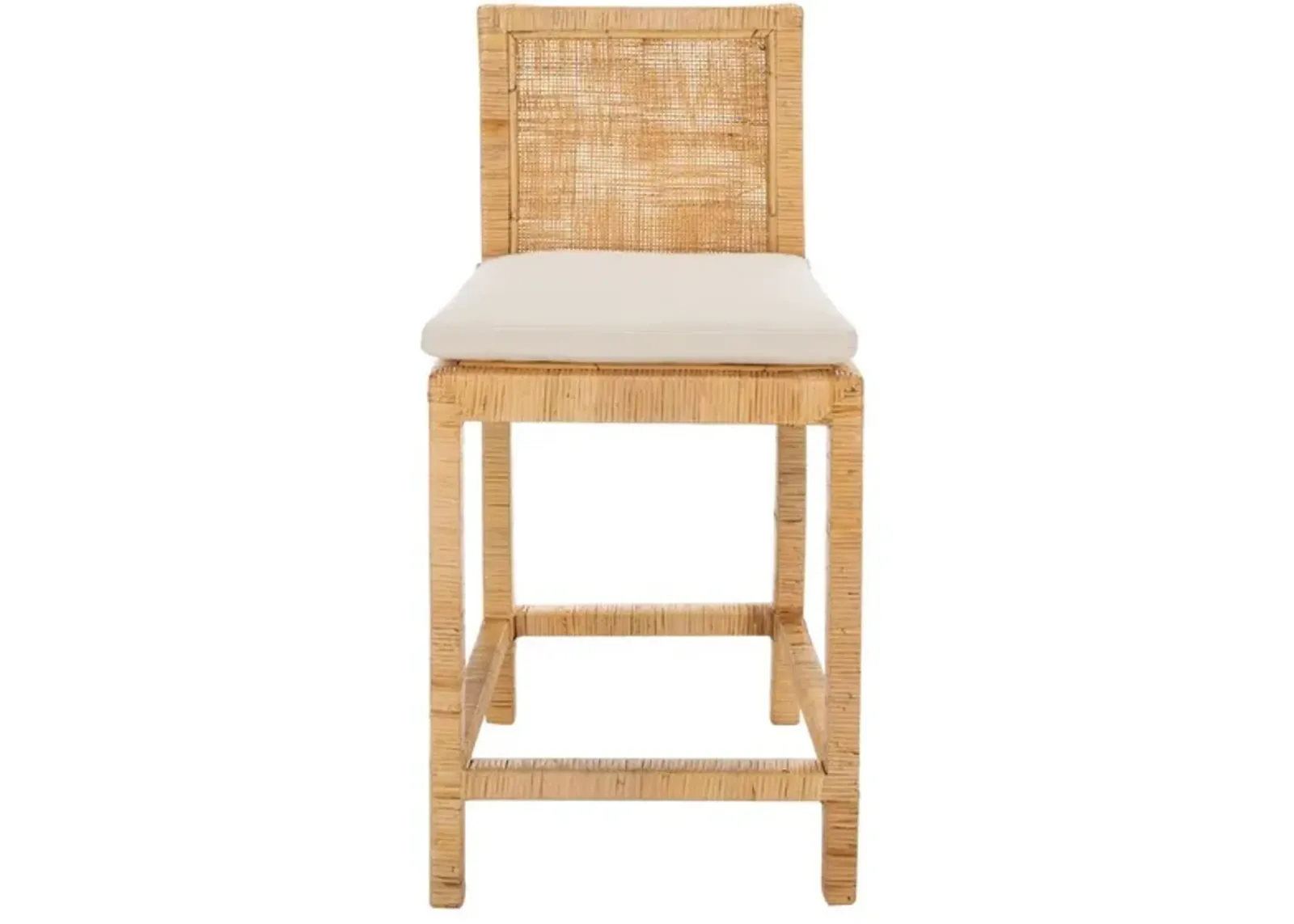 TOJO CANE COUNTER STOOL W/ CUSHION