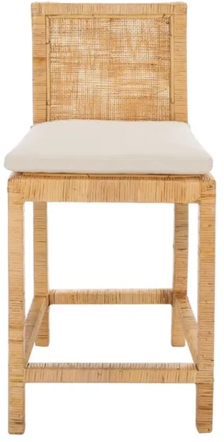 TOJO CANE COUNTER STOOL W/ CUSHION