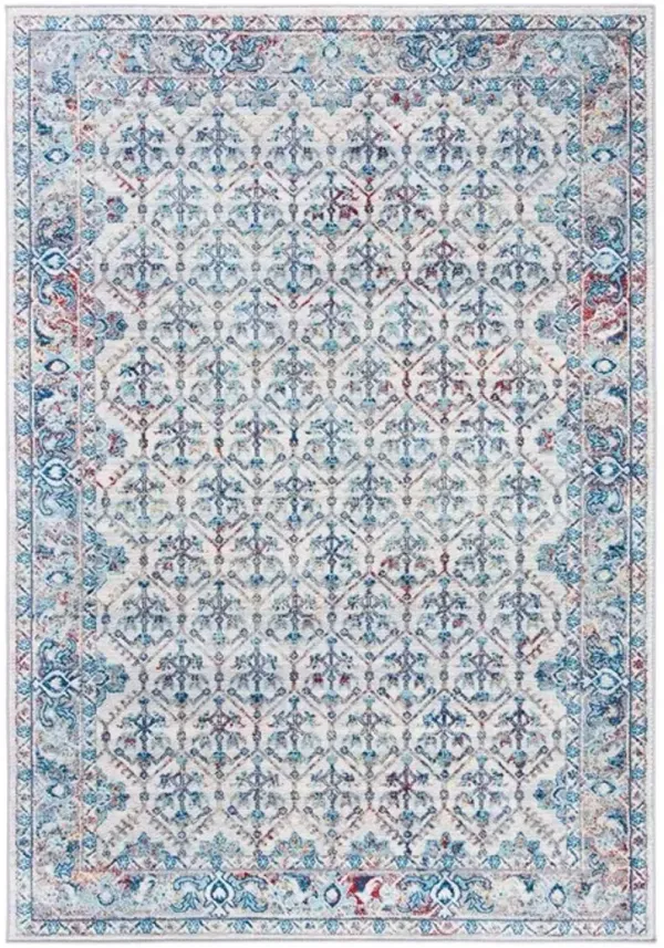 Brentwood 869 Ivory / Blue 10' X 13' Large Rectangle Powerloomed Rug