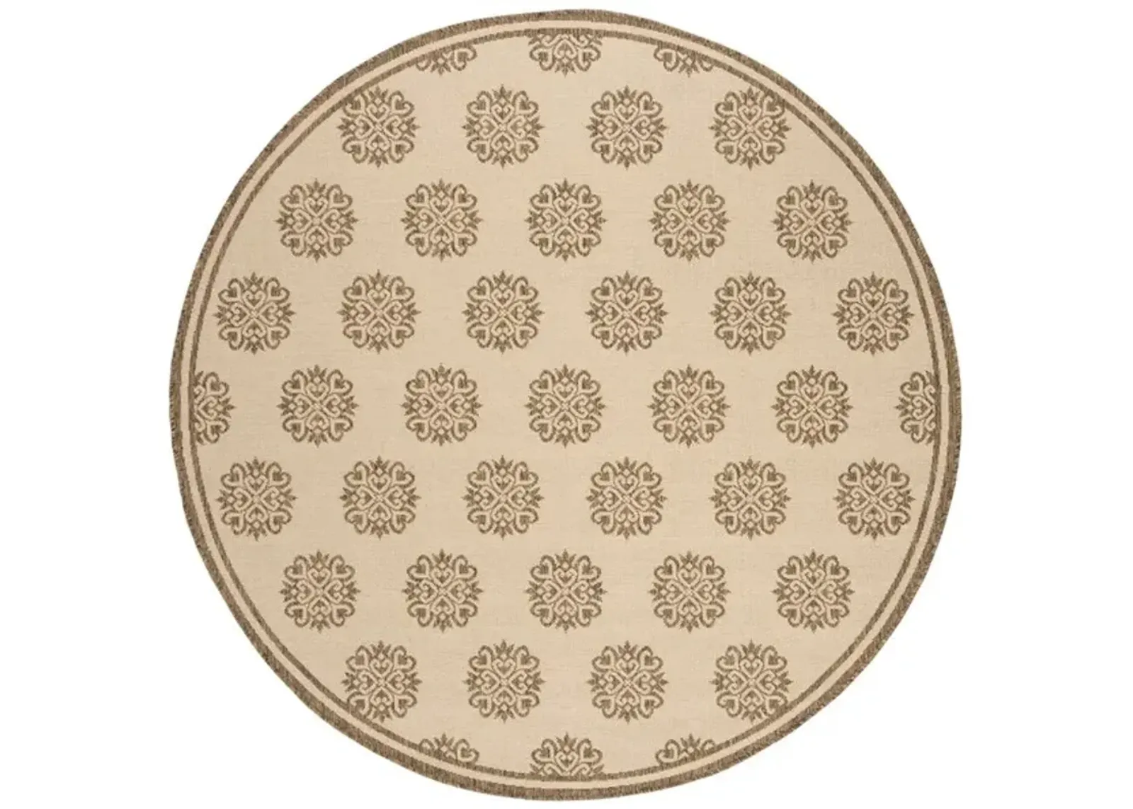 LINDEN 181 Collection LND181A-6R Cream / Beige 6'-7" X 6'-7" Round