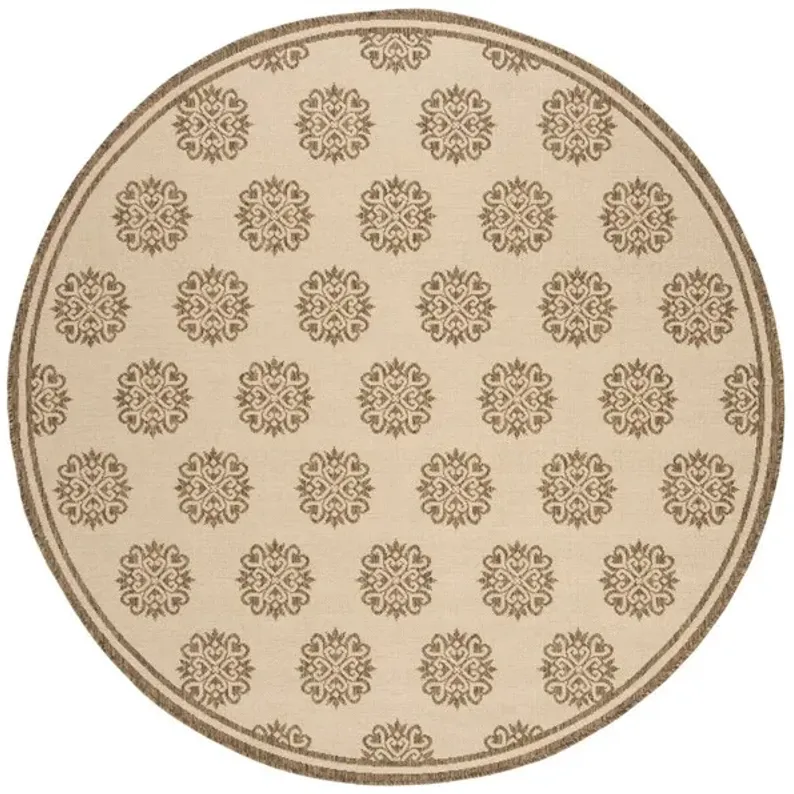 LINDEN 181 Collection LND181A-6R Cream / Beige 6'-7" X 6'-7" Round