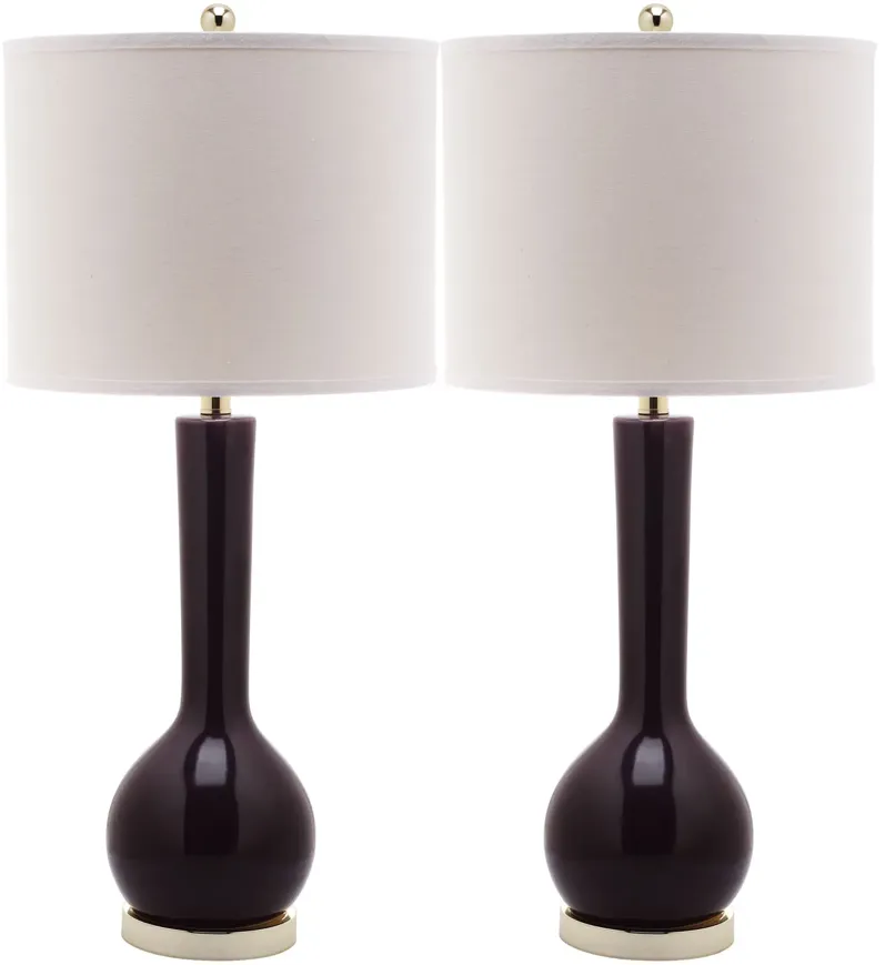 Mae 30.5-Inch H Long Neck Ceramic Table Lamp - Set of 2