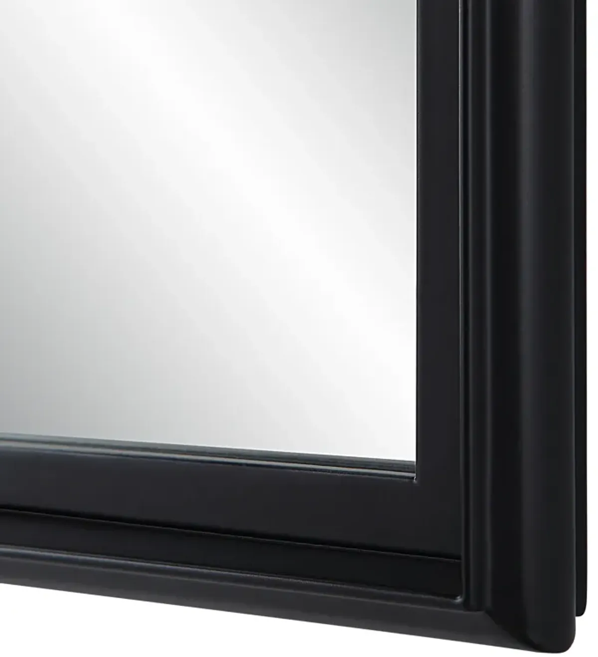 Lausanne 36" Tall Rectangular Mirror, Matte Black