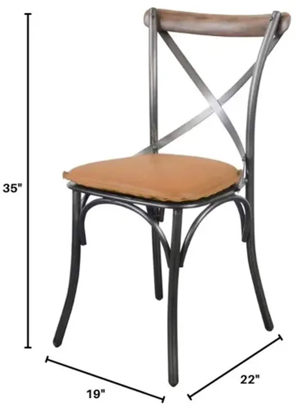 Metal Crossback Chair 