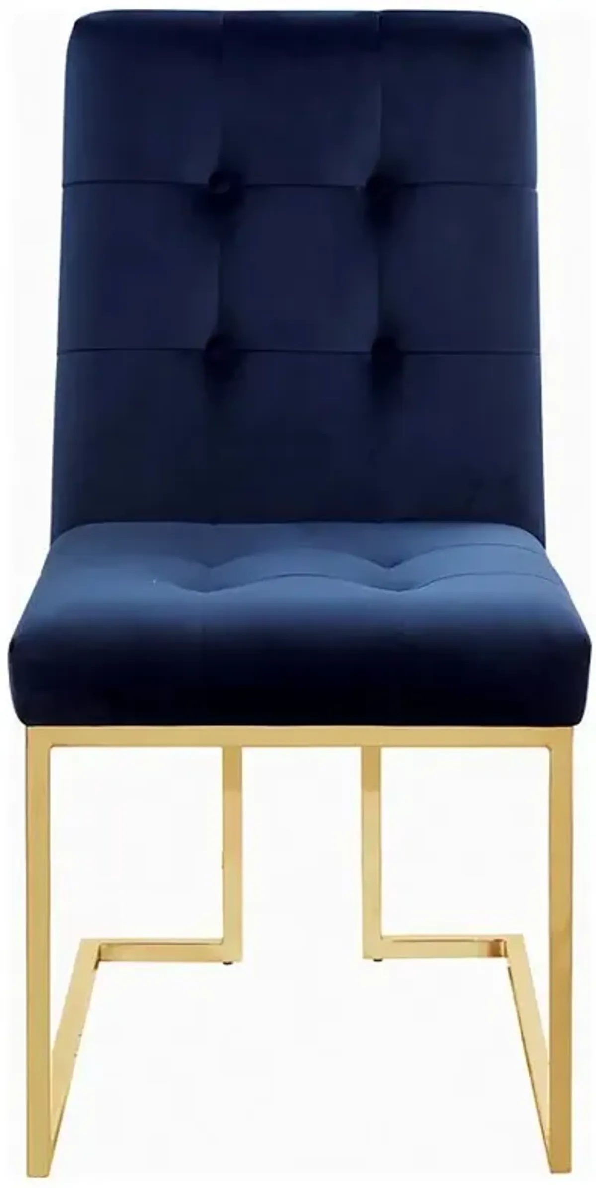 Cisco Tufted Back Side Chairs Ink Blue (Set of 2)