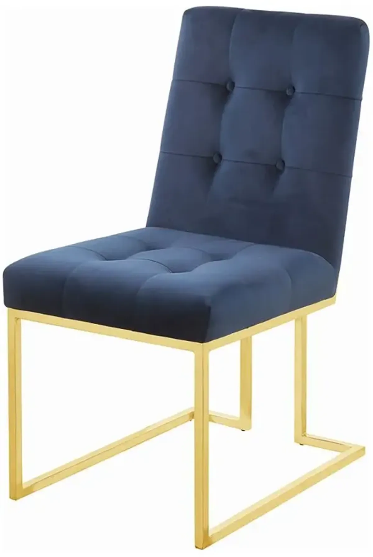 Cisco Tufted Back Side Chairs Ink Blue (Set of 2)