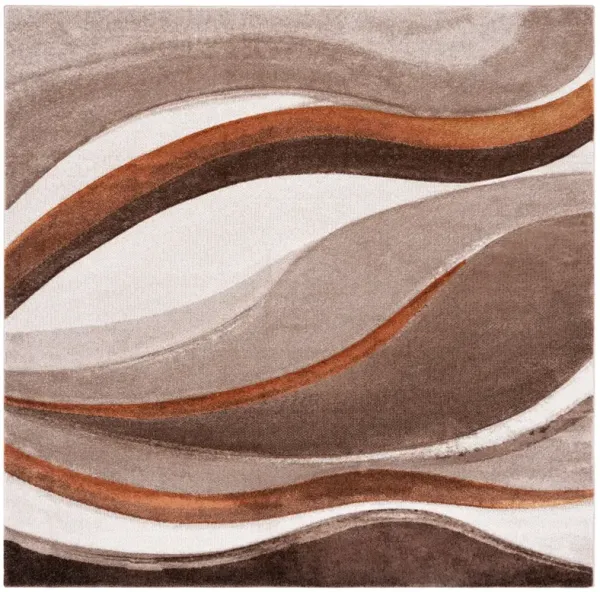 HOLLYWOOD 766 BEIGE  3' x 3' Square Square Rug