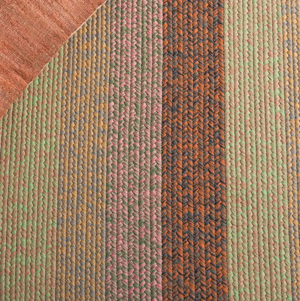 BRAIDED Hand Woven 4' x 6' Oval area rug