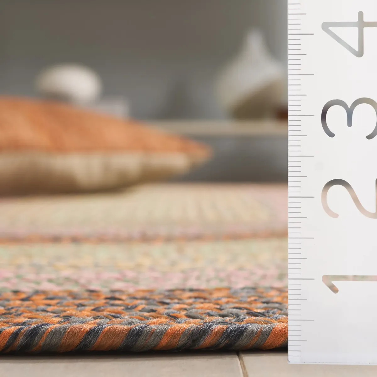 BRAIDED Hand Woven 4' x 6' Oval area rug