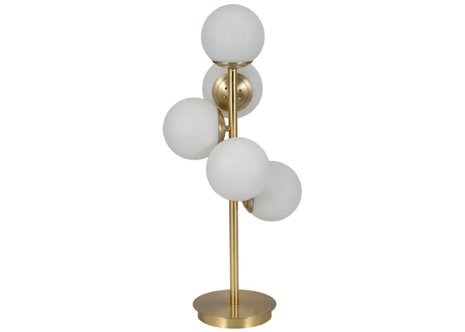 Glass 26" Frosted Globe Table Lamp, Gold