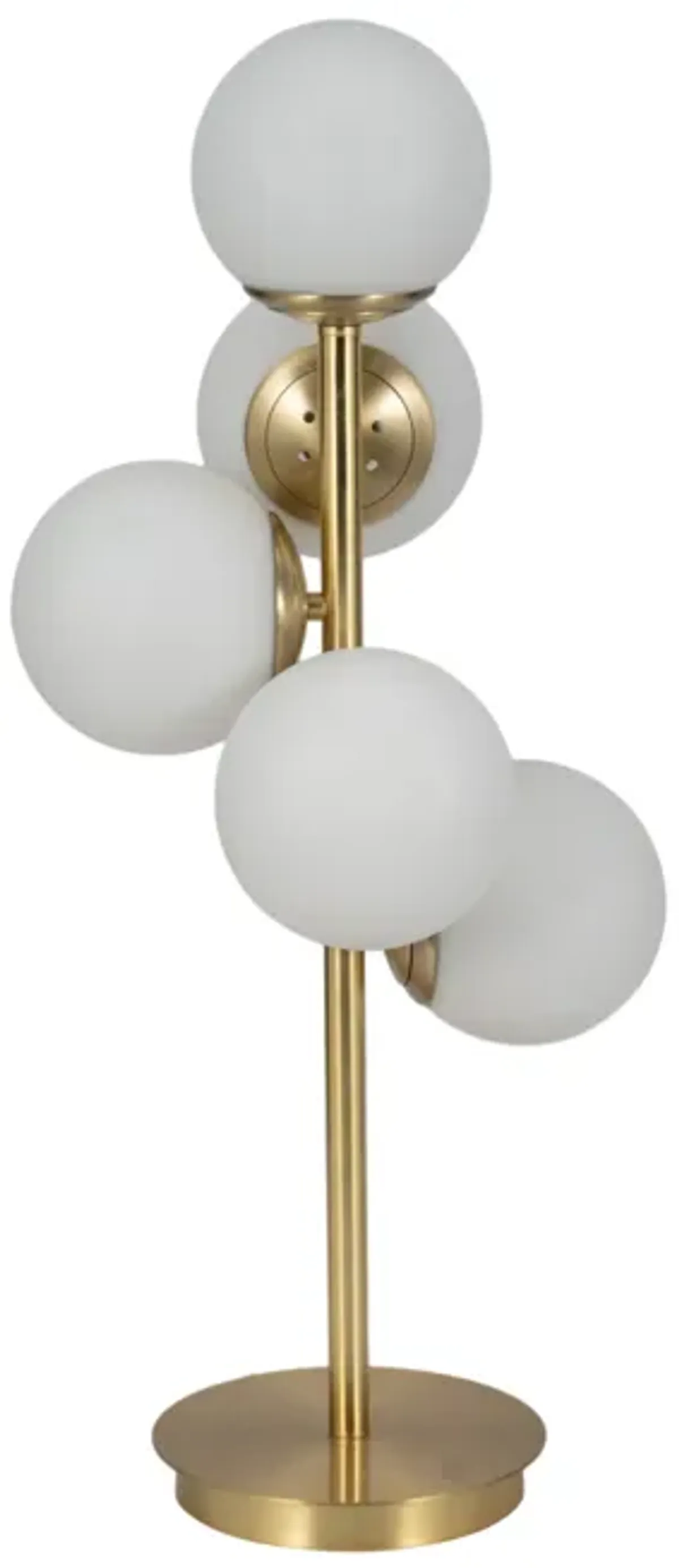 Glass 26" Frosted Globe Table Lamp, Gold