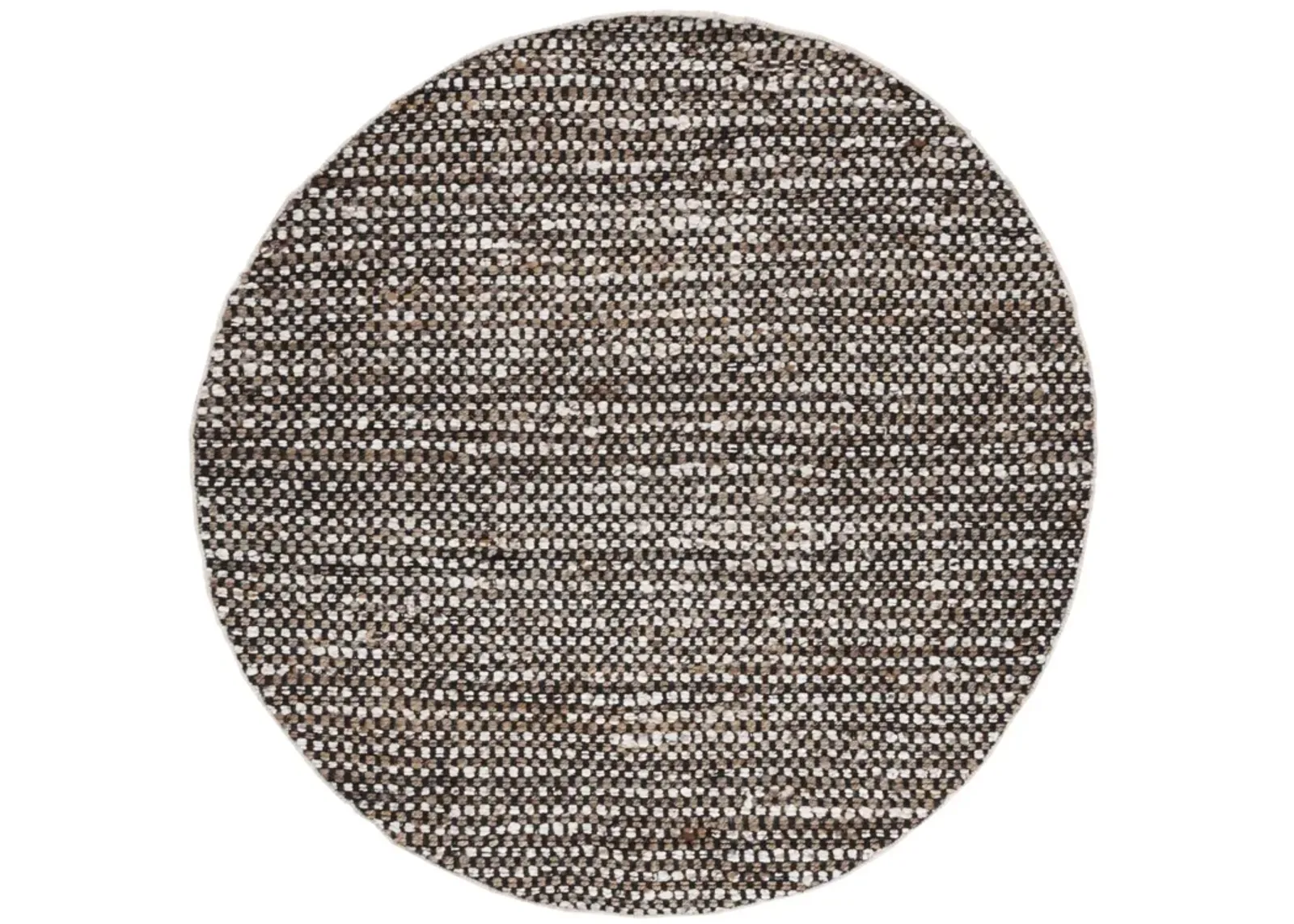 NATURA 349 BLACK  4' x 4' Round Round Rug