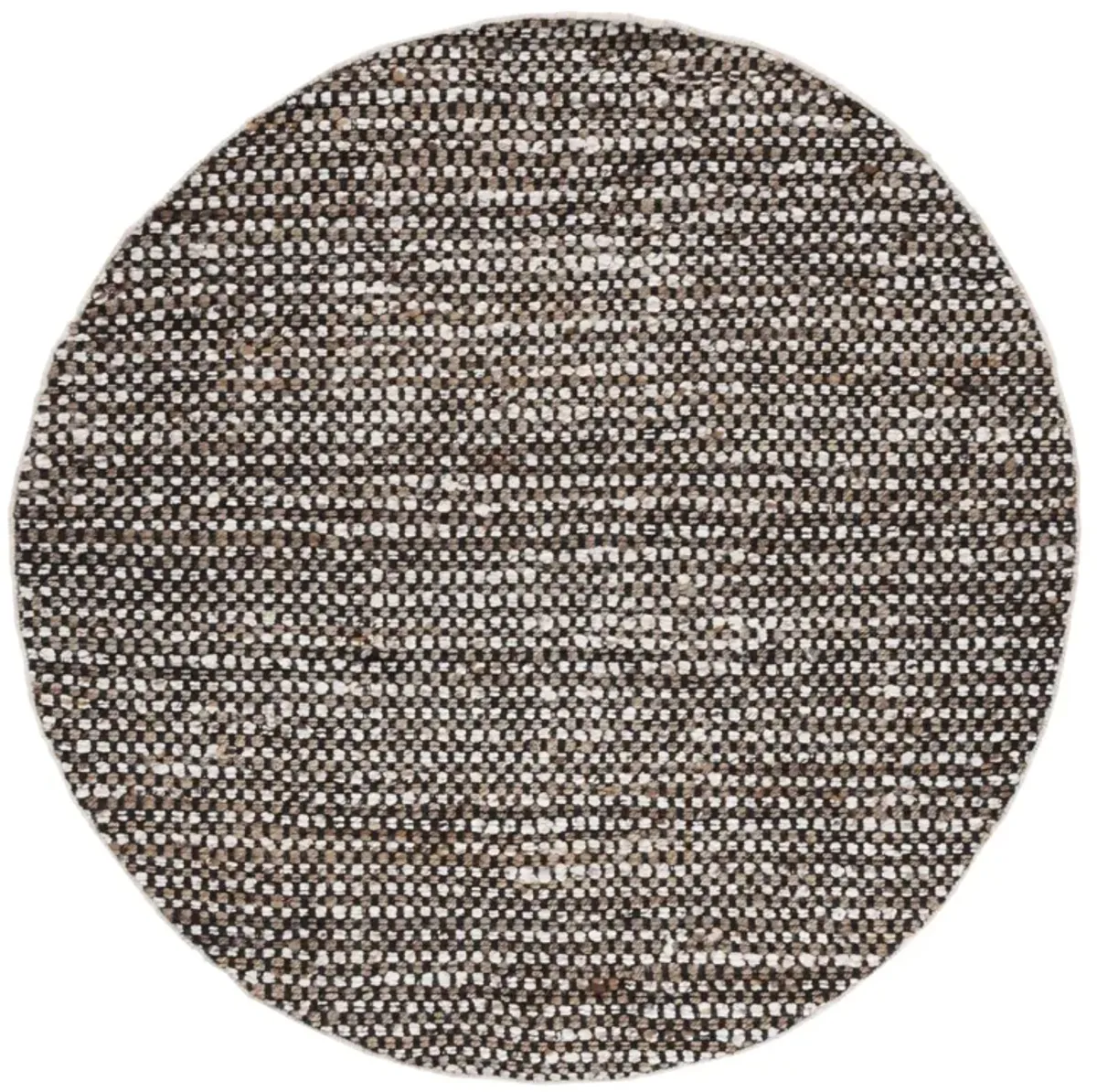 NATURA 349 BLACK  4' x 4' Round Round Rug