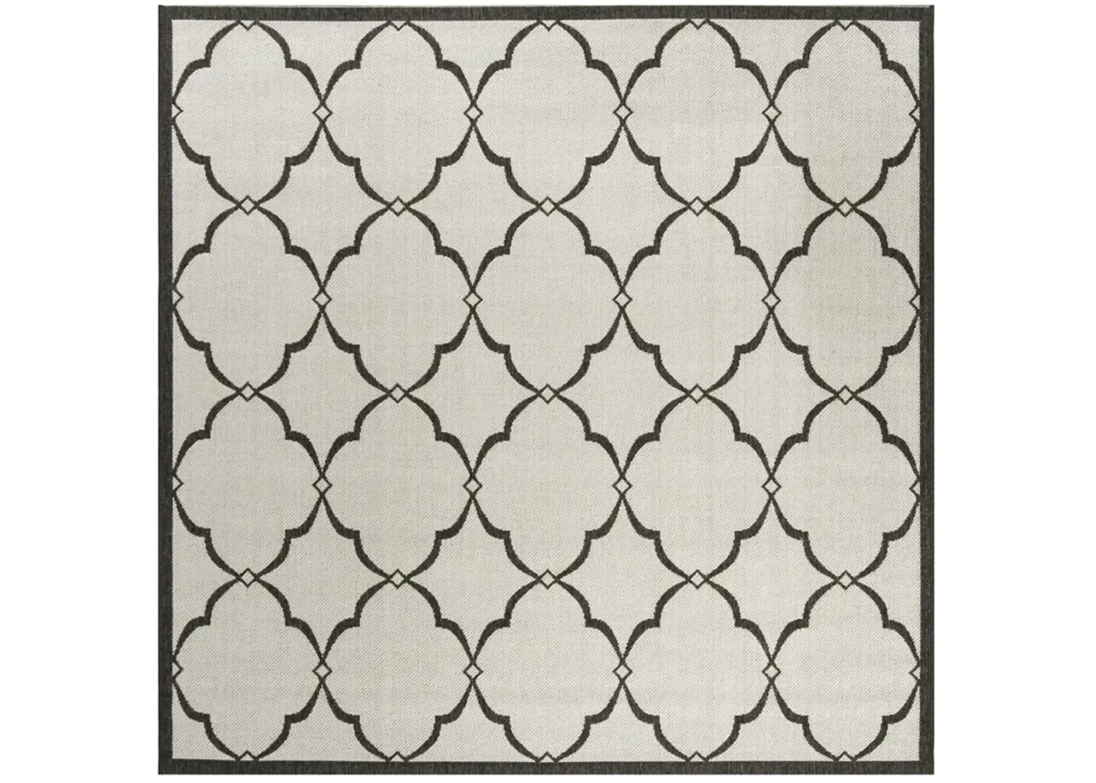 BEACH HOUSE 125 Grey 8' X 8' Square Square Rug