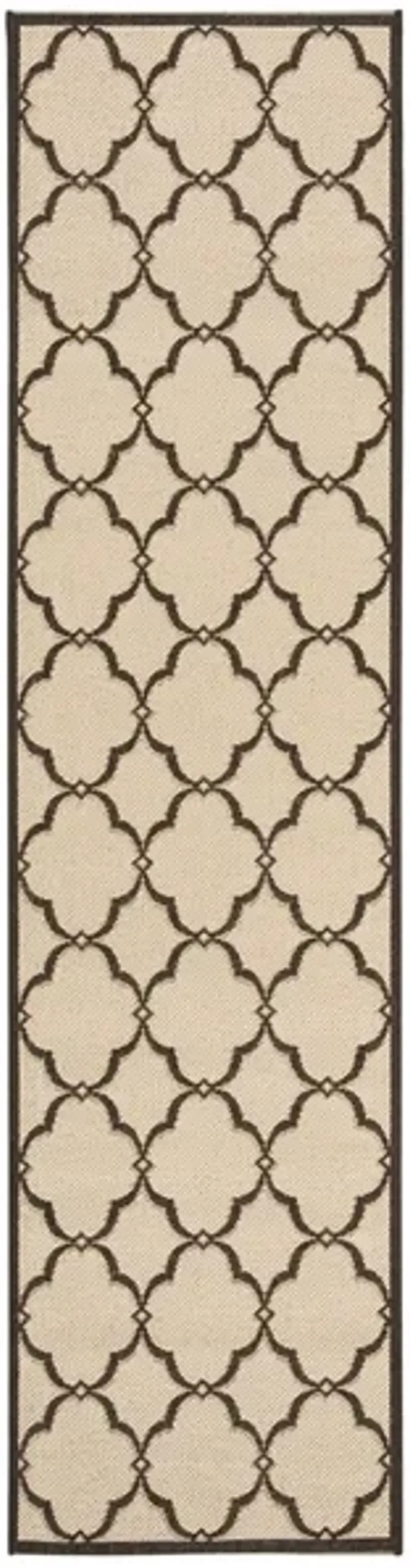 Safavieh BEACH HOUSE Collection BHS125U-28 Creme / Brown 2'-2" X 8'