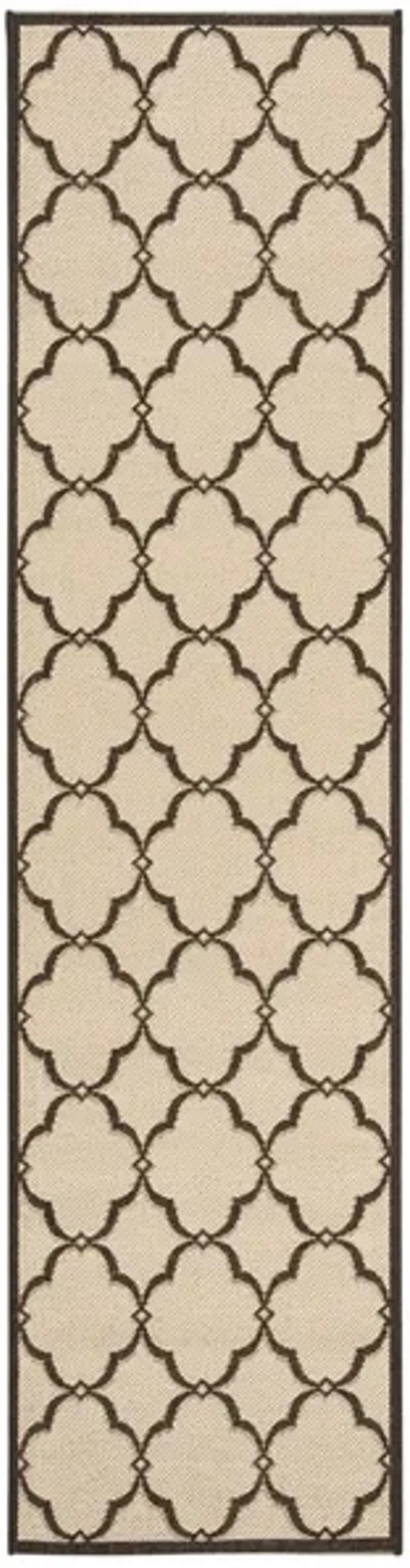 Safavieh BEACH HOUSE Collection BHS125U-28 Creme / Brown 2'-2" X 8'