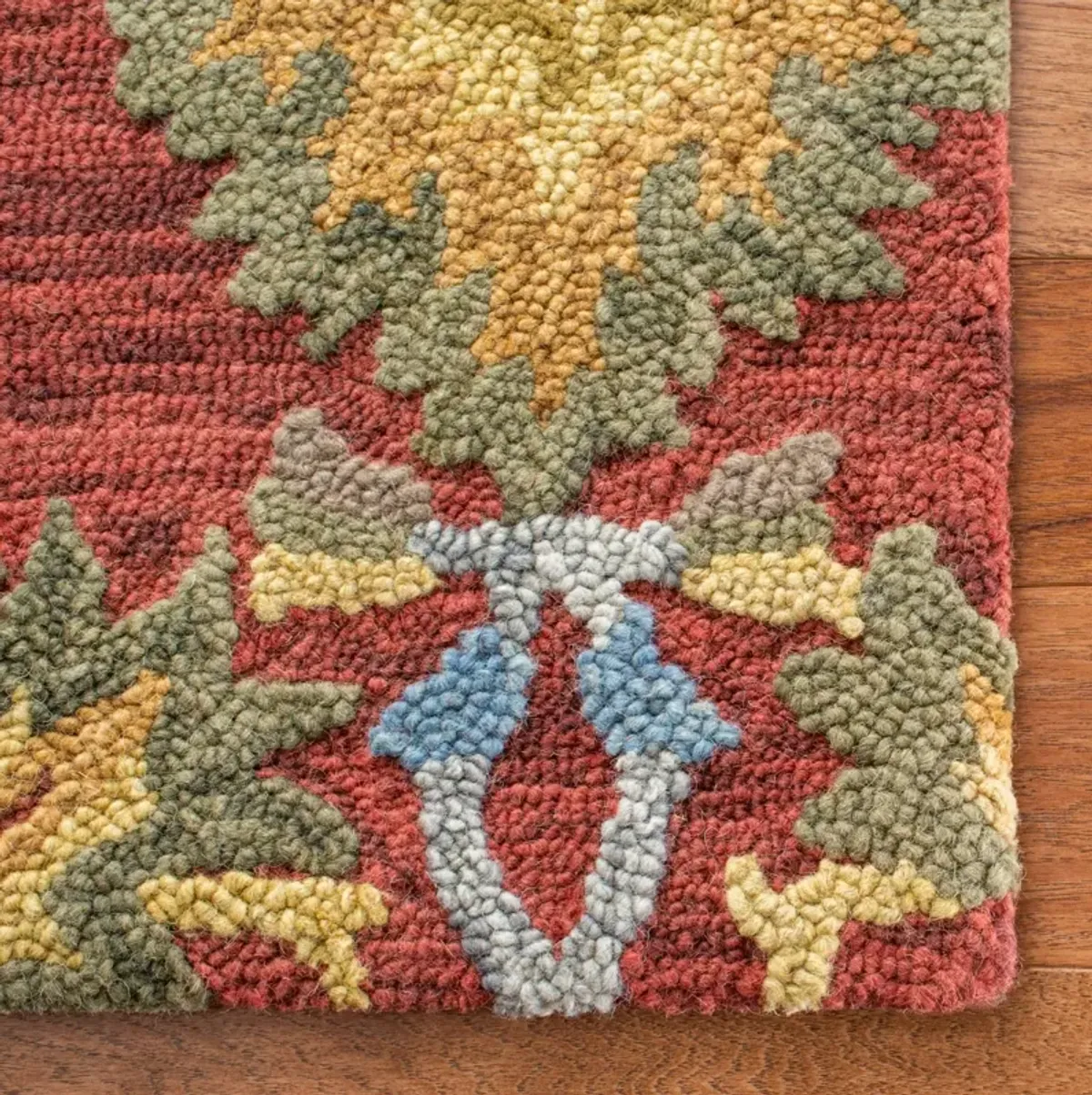 BLOSSOM 402 RED  2'-3' x 18' Runner Rug