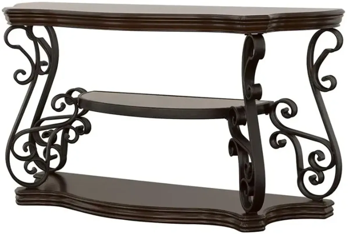 Laney Sofa Table Deep Merlot and Clear