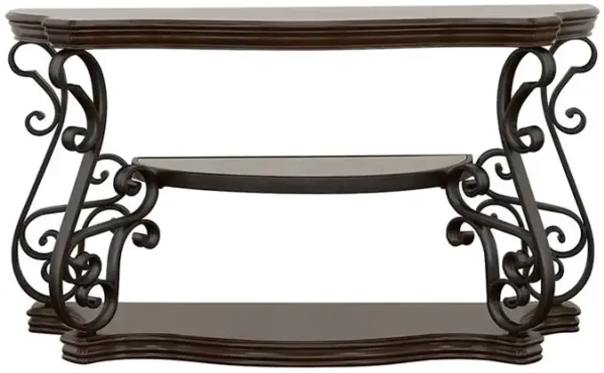 Laney Sofa Table Deep Merlot and Clear