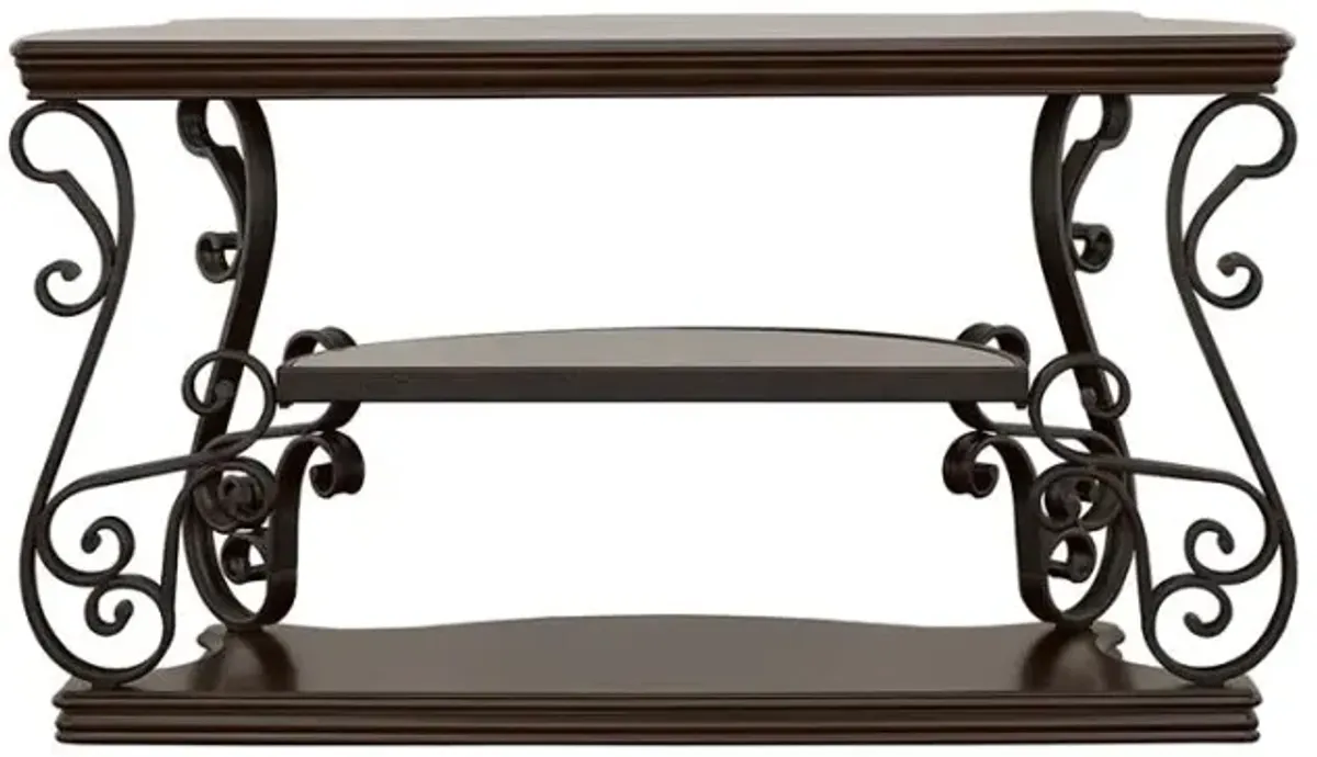 Laney Sofa Table Deep Merlot and Clear