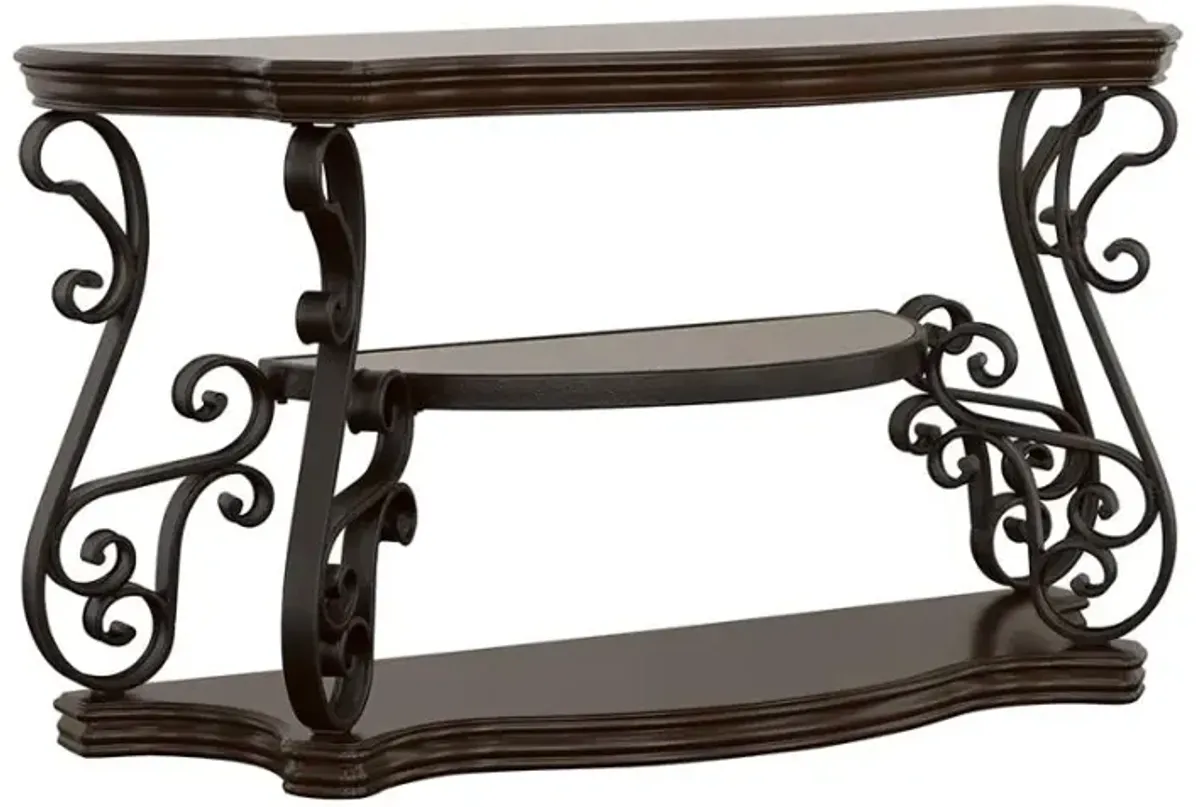 Laney Sofa Table Deep Merlot and Clear