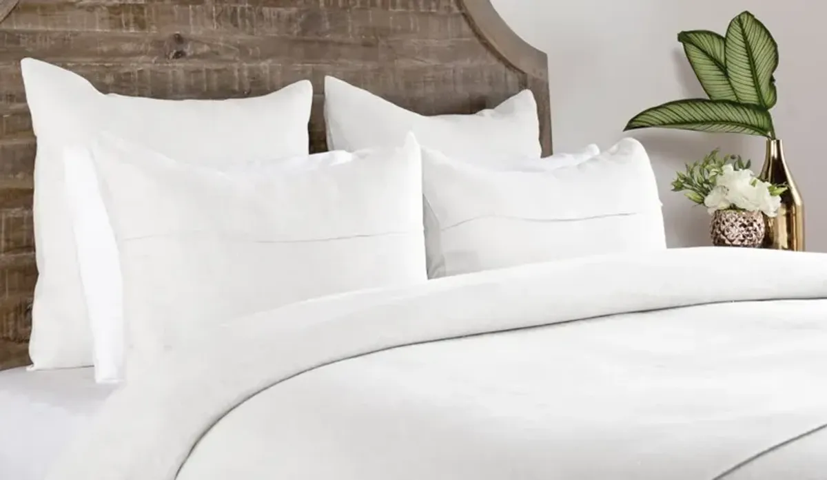 Beaumont 100% Belgian Linen Cloud White King Duvet 