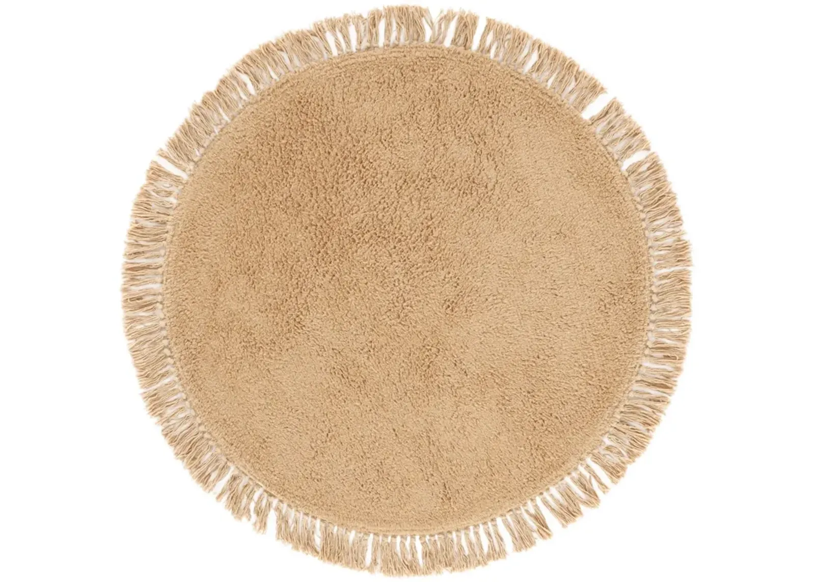 EASY CARE 221 LIGHT BROWN 4' x 4' Round Round Rug