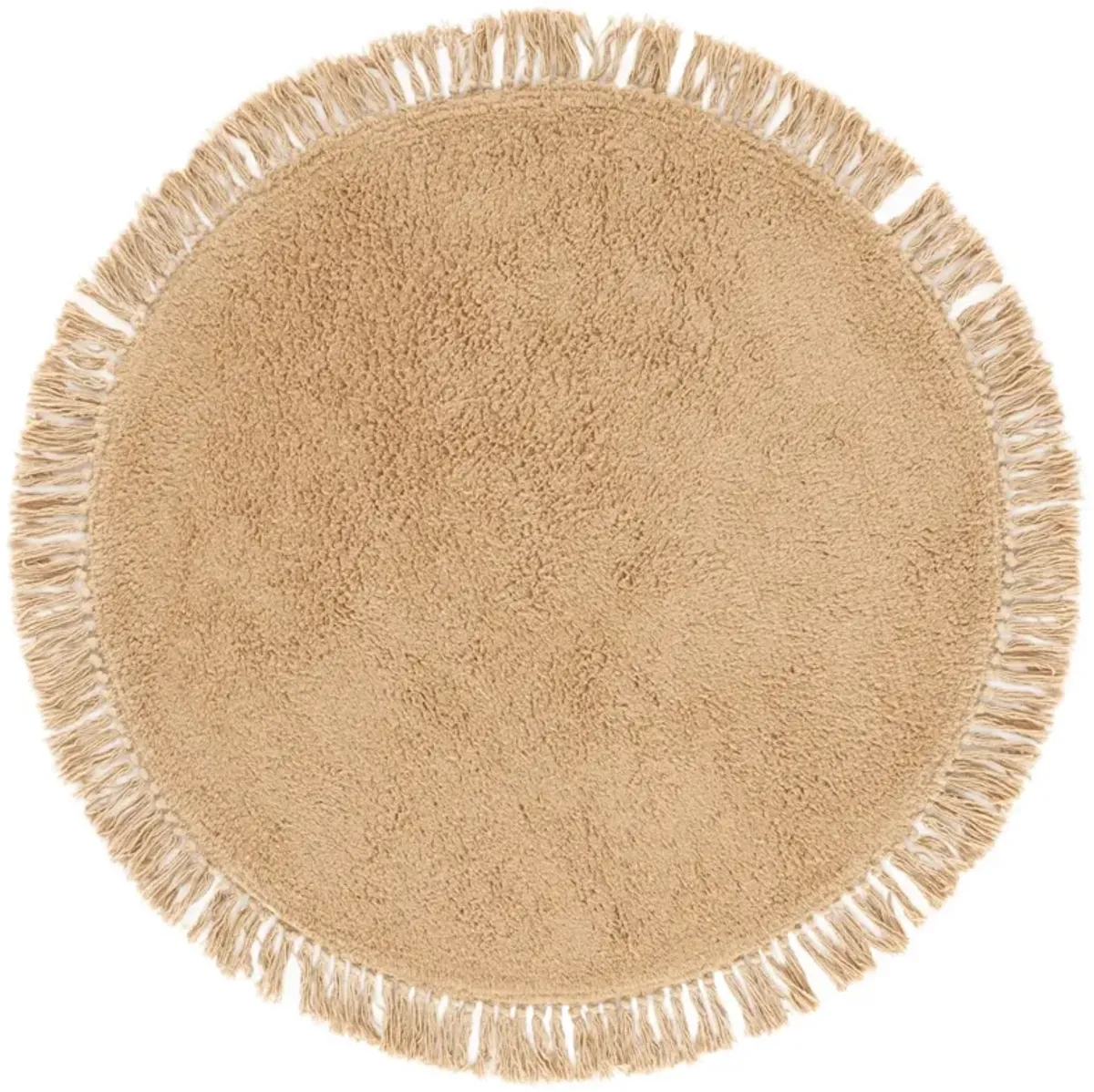 EASY CARE 221 LIGHT BROWN 4' x 4' Round Round Rug