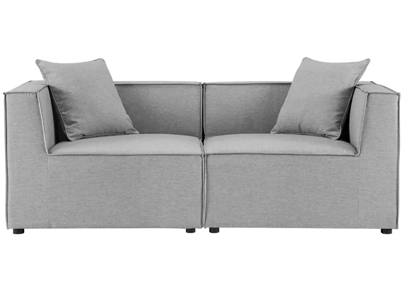 Saybrook Outdoor Patio Upholstered 2-Piece Sectional Sofa Loveseat