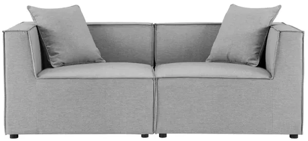 Saybrook Outdoor Patio Upholstered 2-Piece Sectional Sofa Loveseat