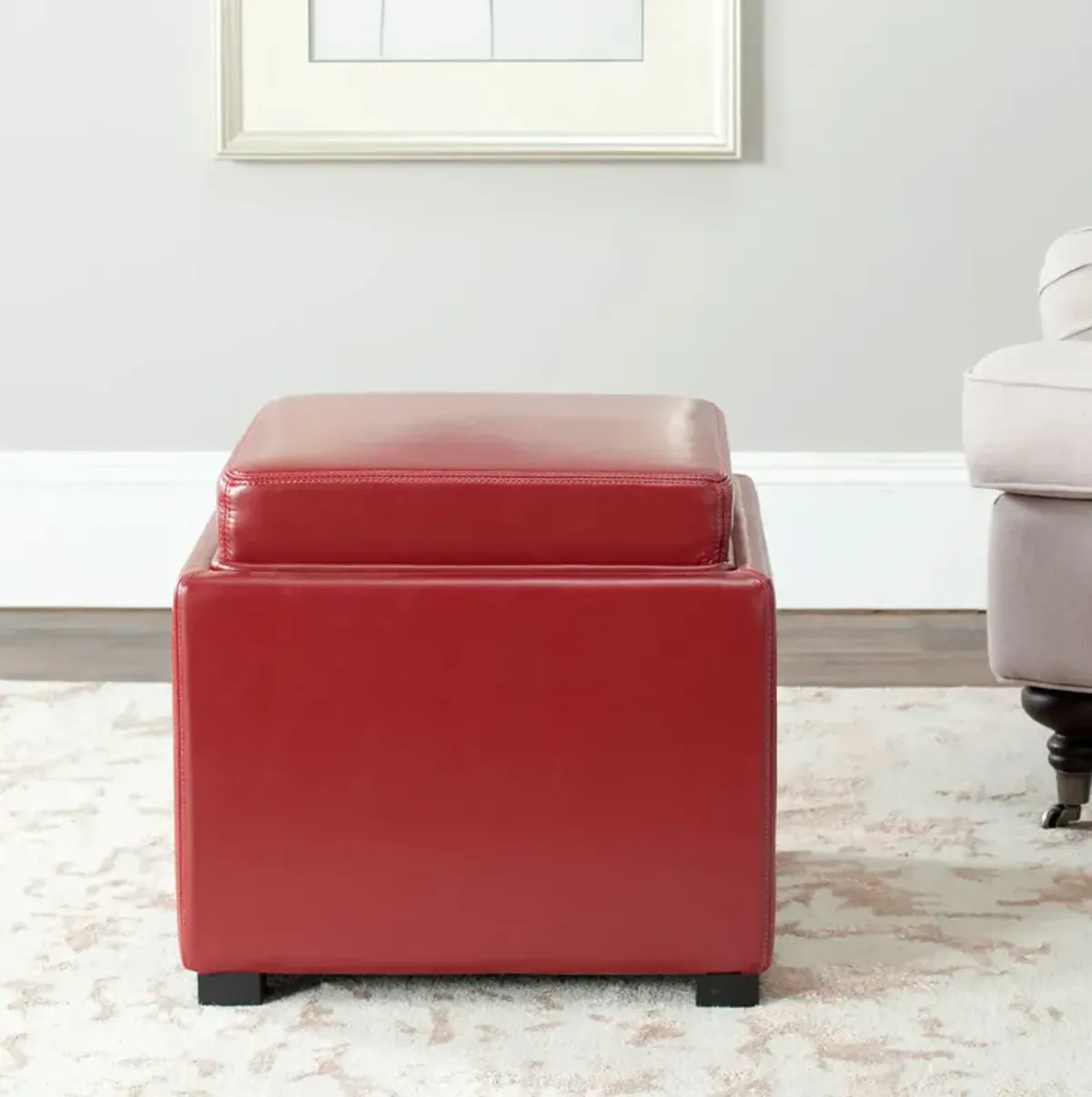 BOBBI TRAY STORAGE OTTOMAN