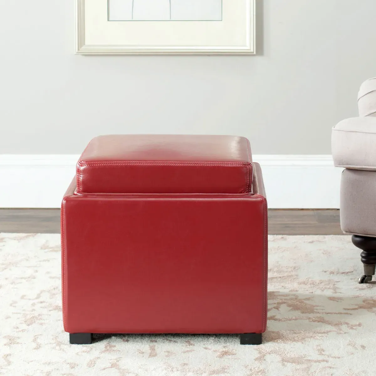 BOBBI TRAY STORAGE OTTOMAN