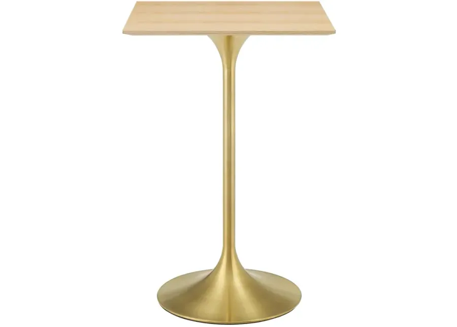 Lippa 28" Square Wood Bar Table