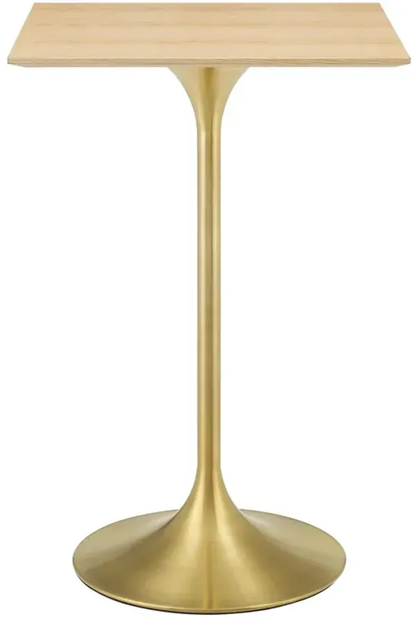 Lippa 28" Square Wood Bar Table