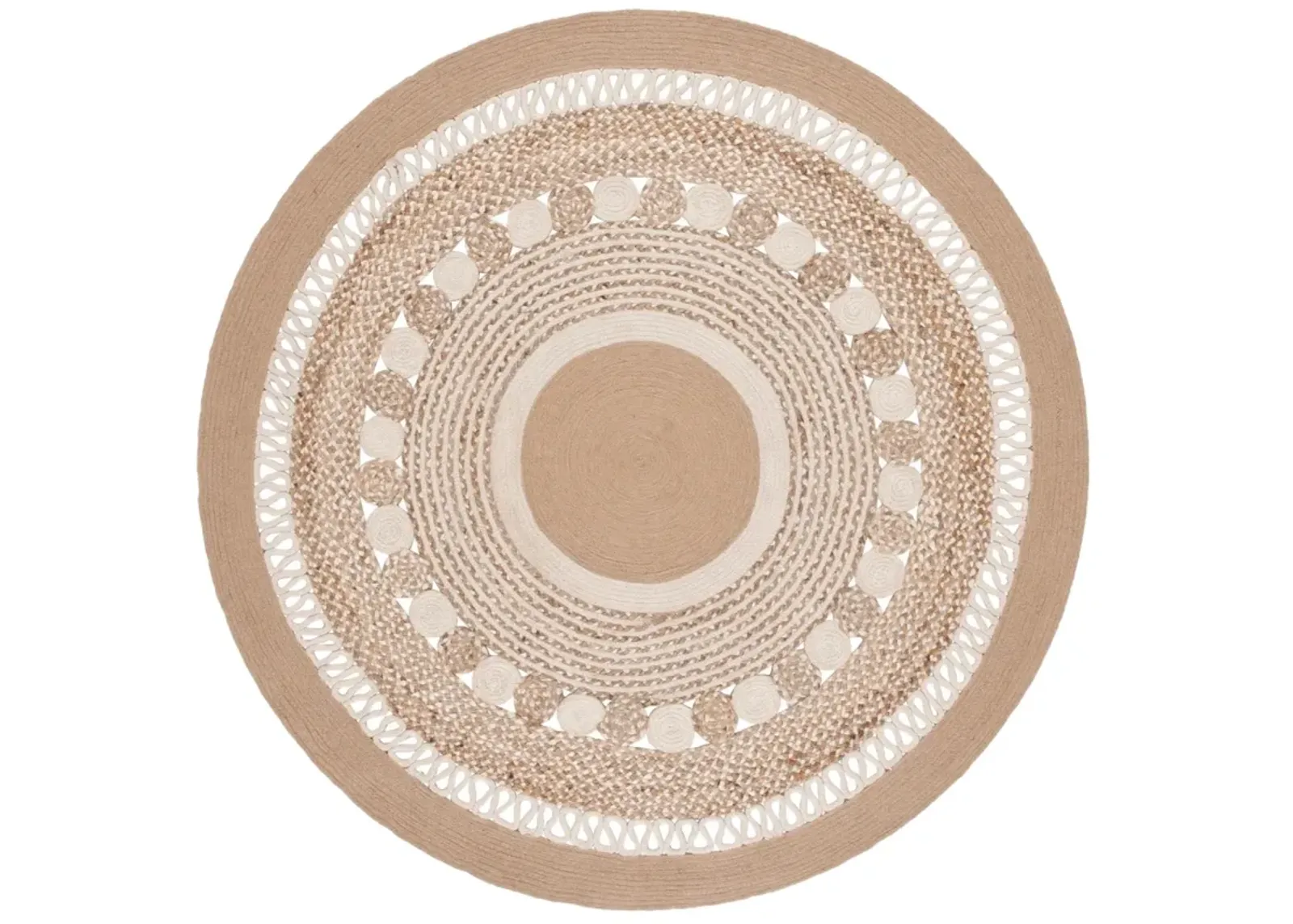 NATURAL FIBER 526 NATURAL  5' x 5' Round Round Rug