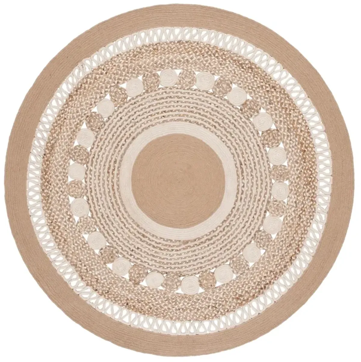 NATURAL FIBER 526 NATURAL  5' x 5' Round Round Rug