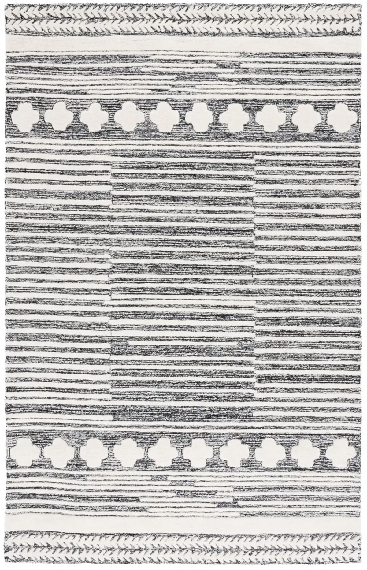 ABSTRACT 559 BLACK  3' x 5' Small Rectangle Rug