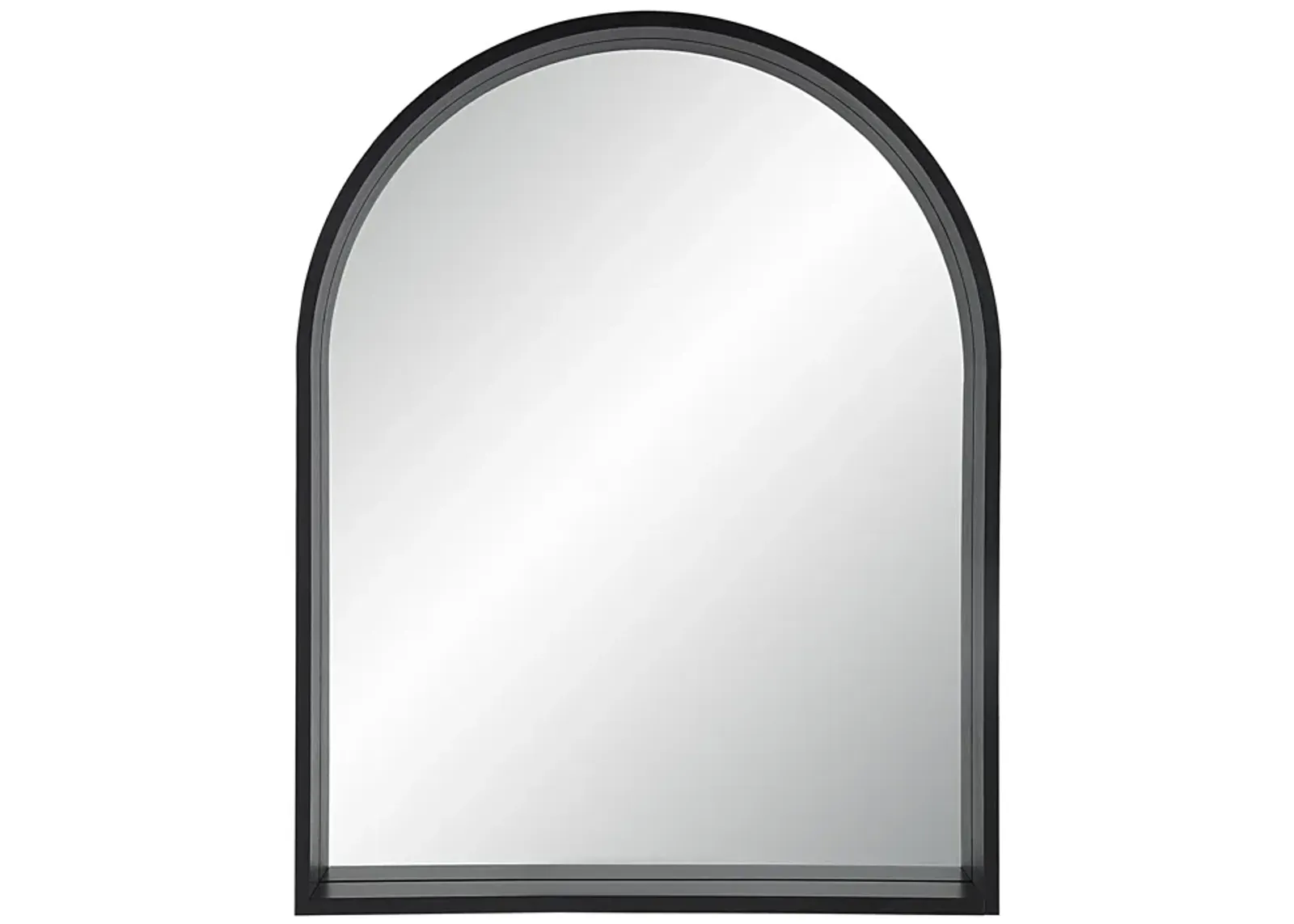 Cove 46" Tall Arch Rectangular Mirror, Matte Black