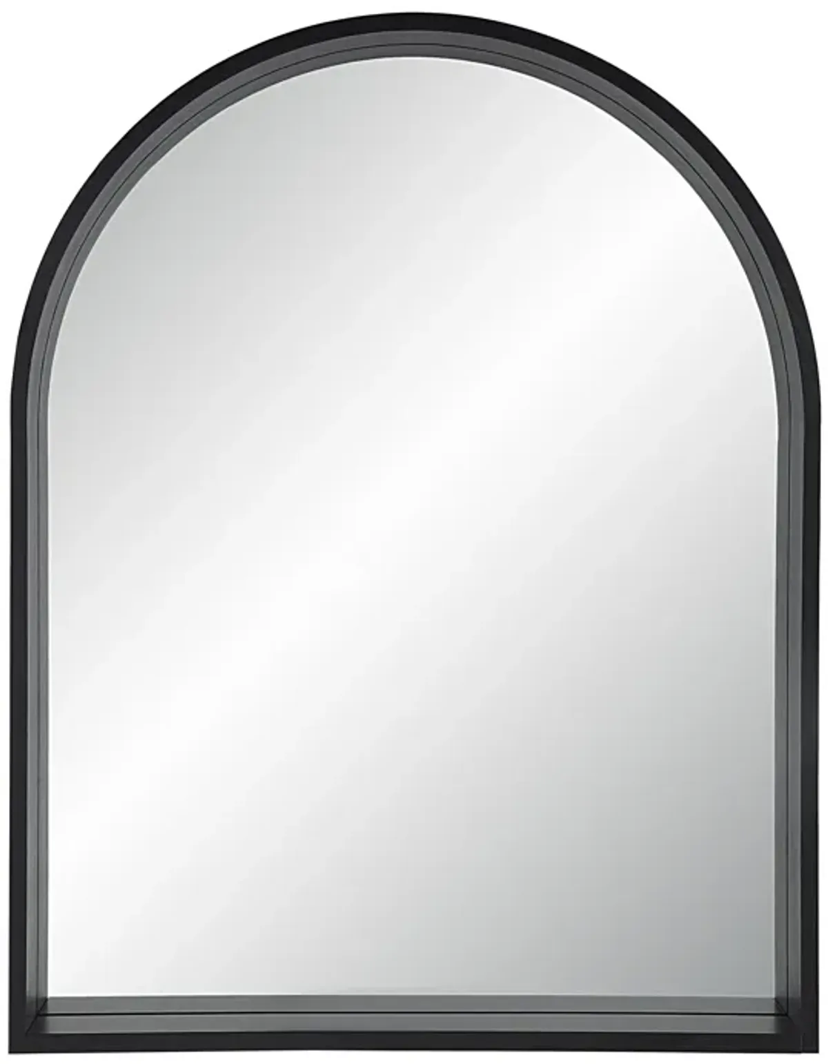 Cove 46" Tall Arch Rectangular Mirror, Matte Black