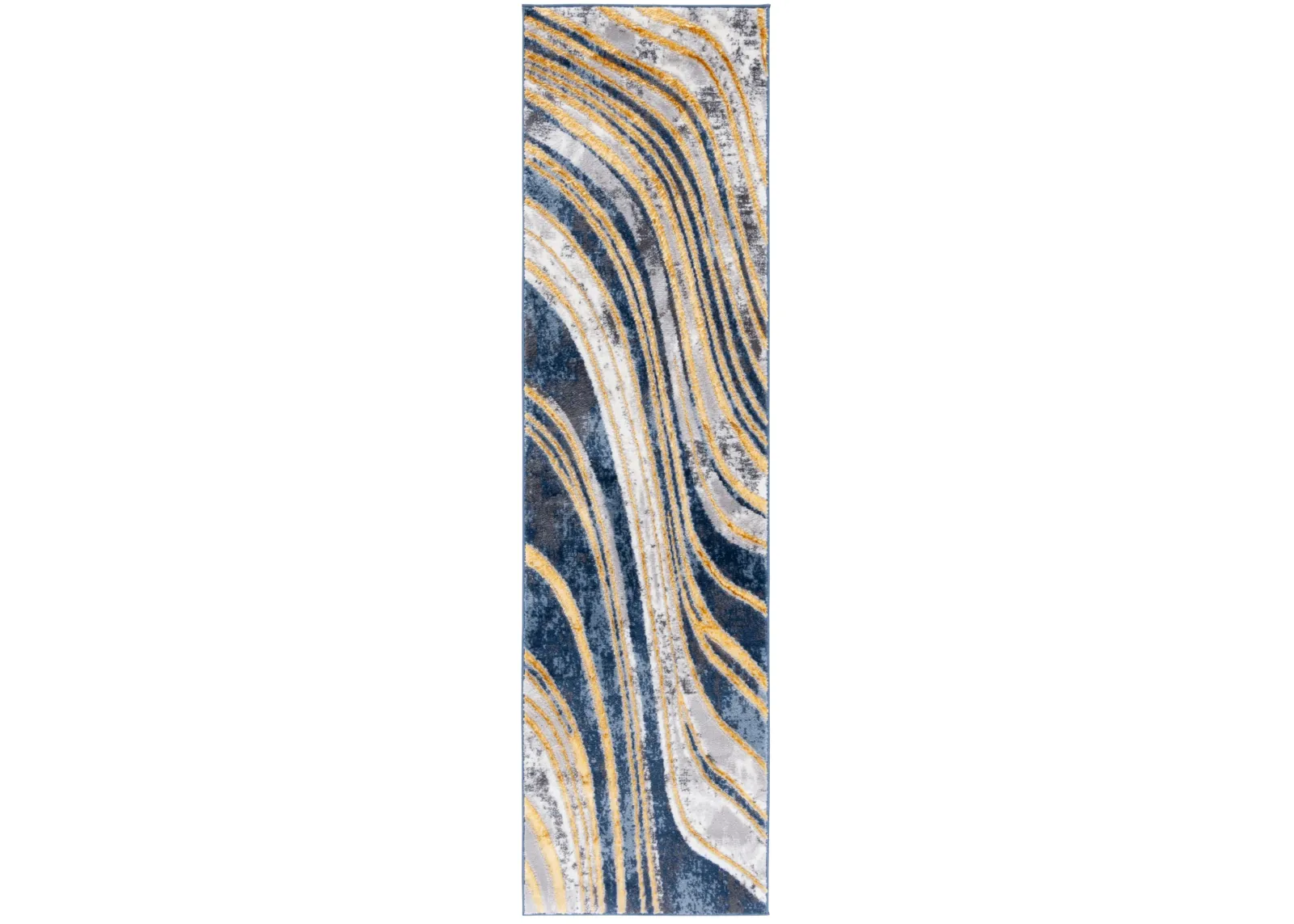 AMELIA 714 BLUE  2'-2' x 8' Runner Rug