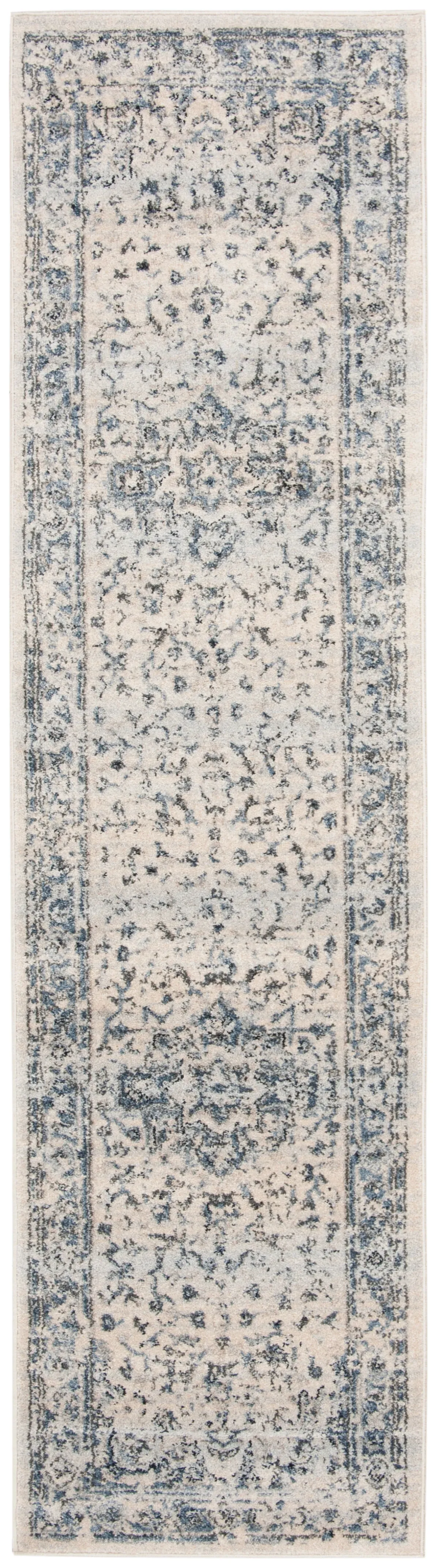 CHARLESTON 411 IVORY  2' x 18' Runner Rug