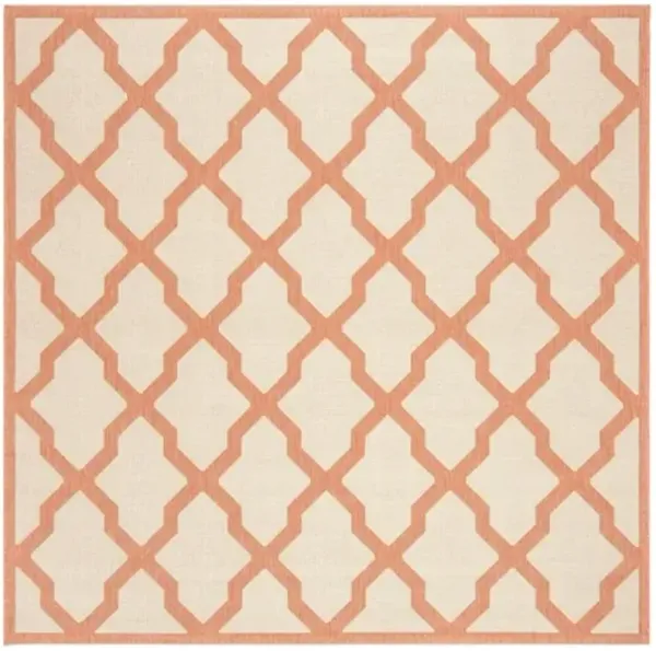 LINDEN 122 Collection LND122U-6SQ Creme / Brown 6'-7" X 6'-7" Square