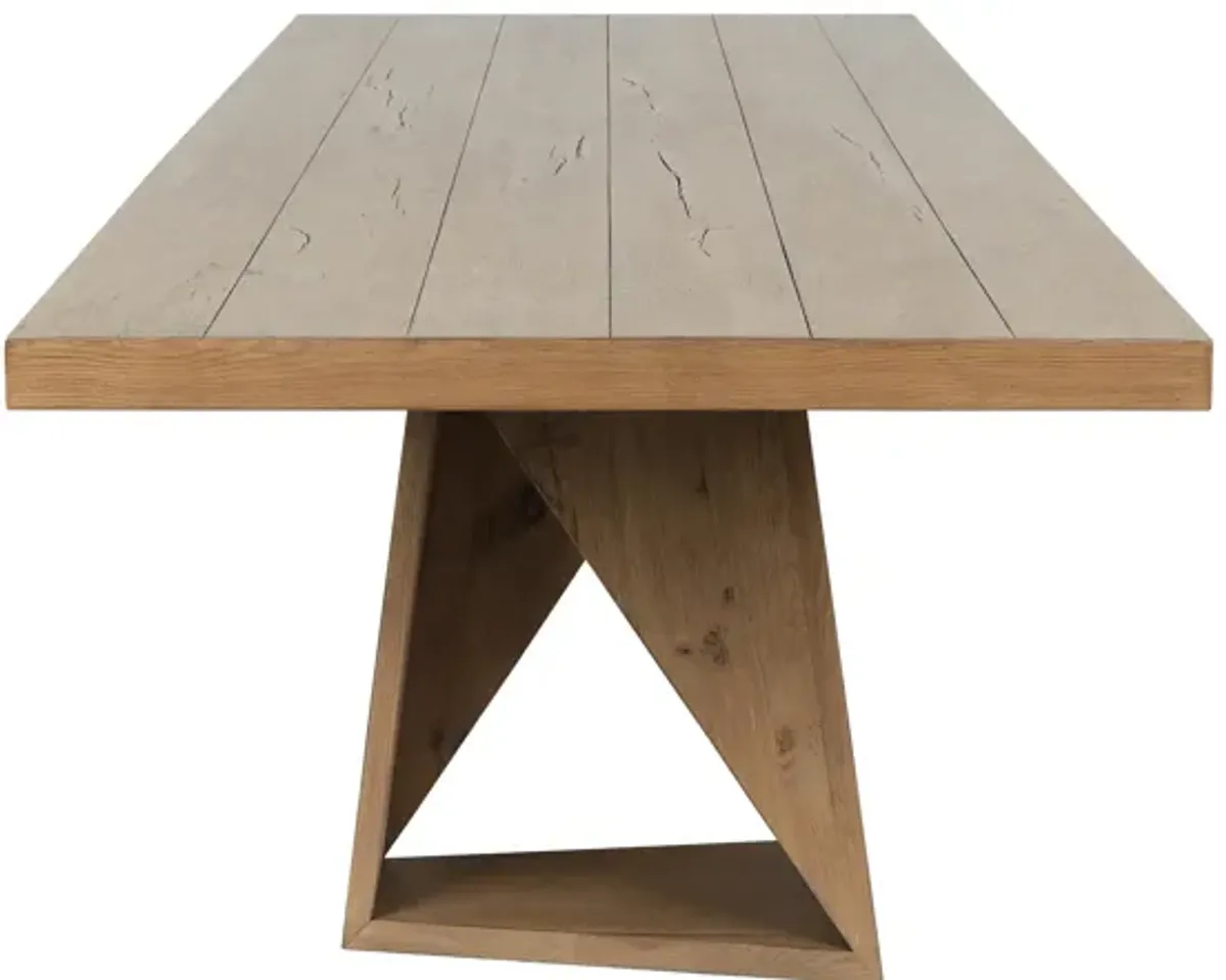 Arleth 94" Reclaimed Oak Transitional Dining Table in Natural