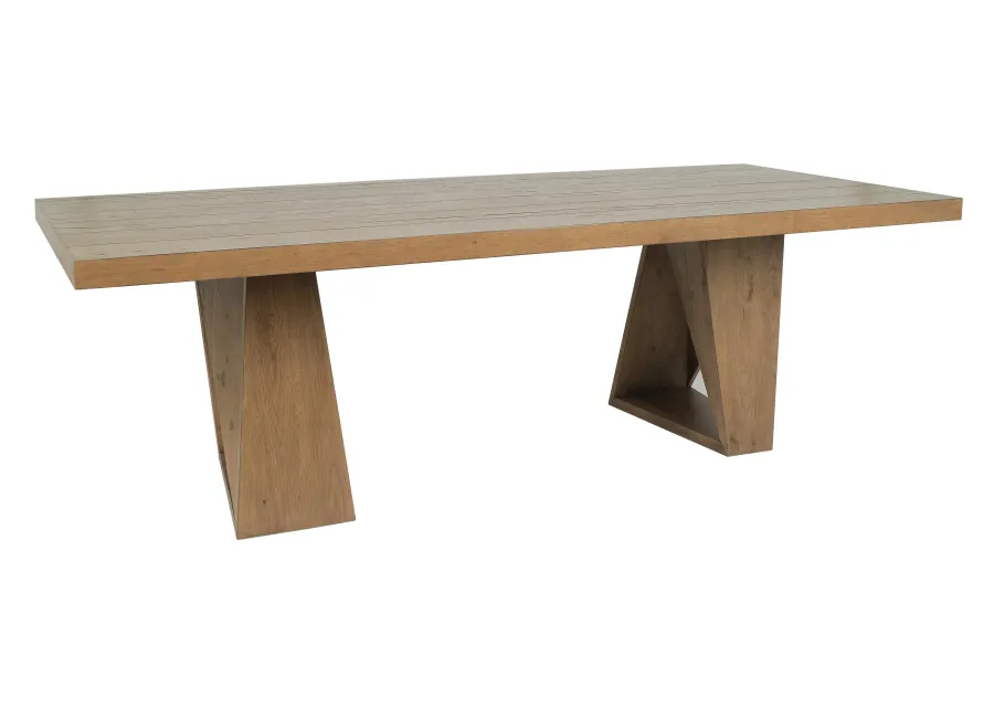 Arleth 94" Reclaimed Oak Transitional Dining Table in Natural