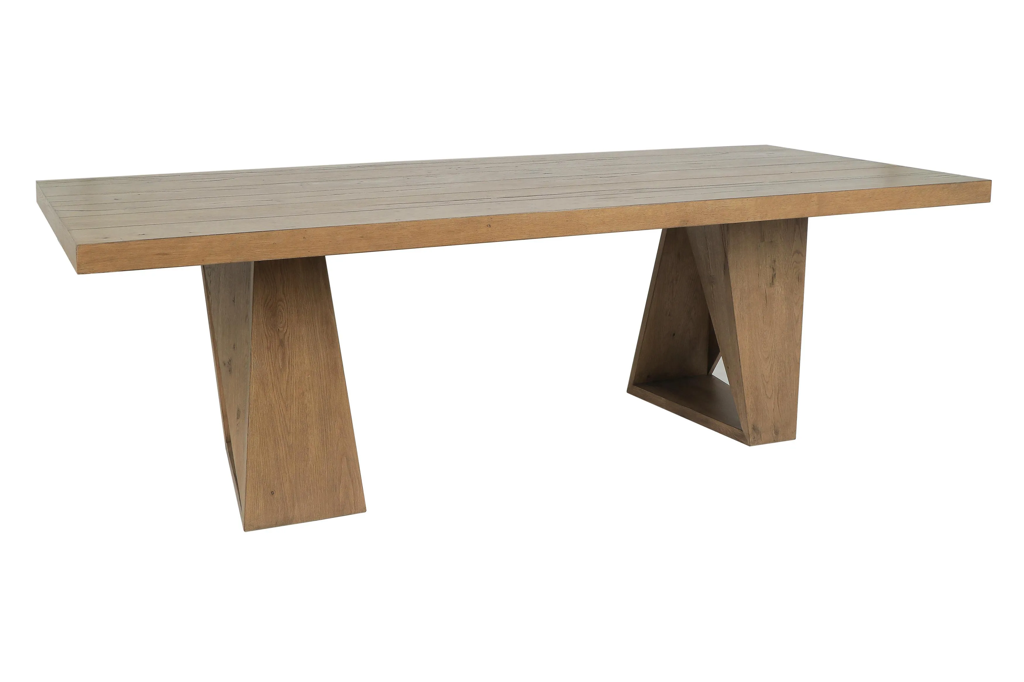 Arleth 94" Reclaimed Oak Transitional Dining Table in Natural