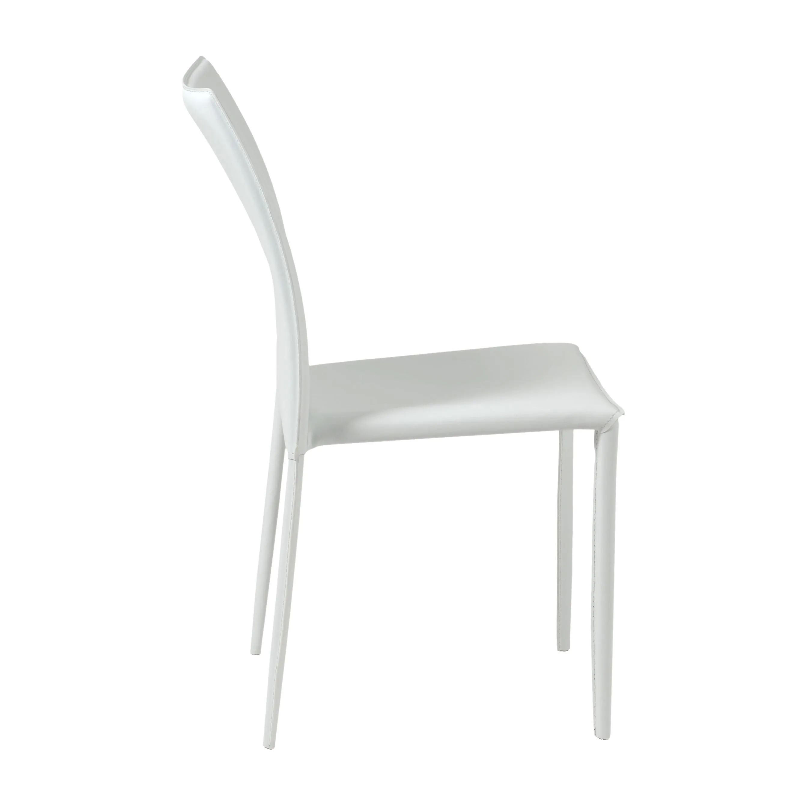 Dalia Stacking Side Chair in White - Set of 2